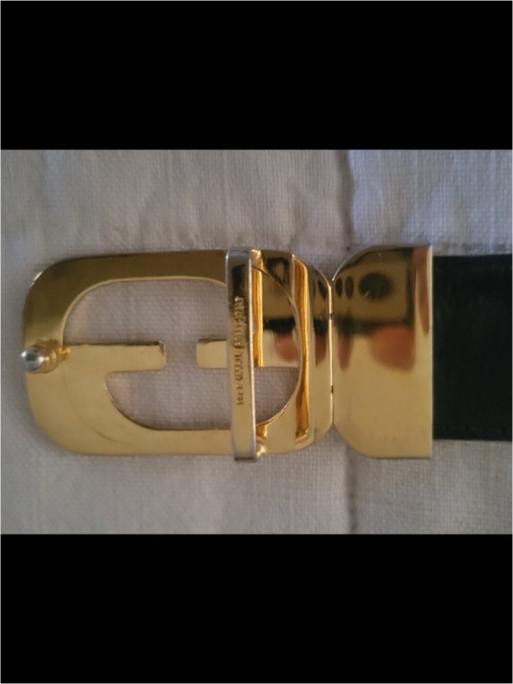 Gucci Brown Leather Belt with Gold Interlocking G Buckle - Picture 4 of 7